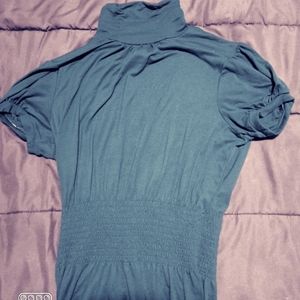 Candie's teal mock neck top